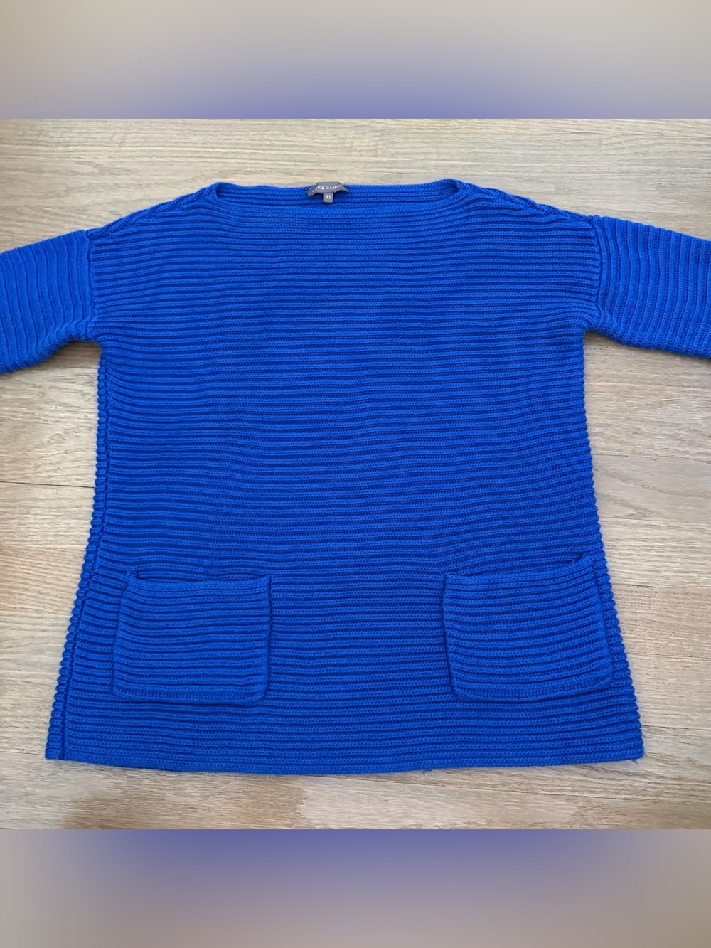 Vince Camuto Blue Knit Boatneck Sweater Size XS